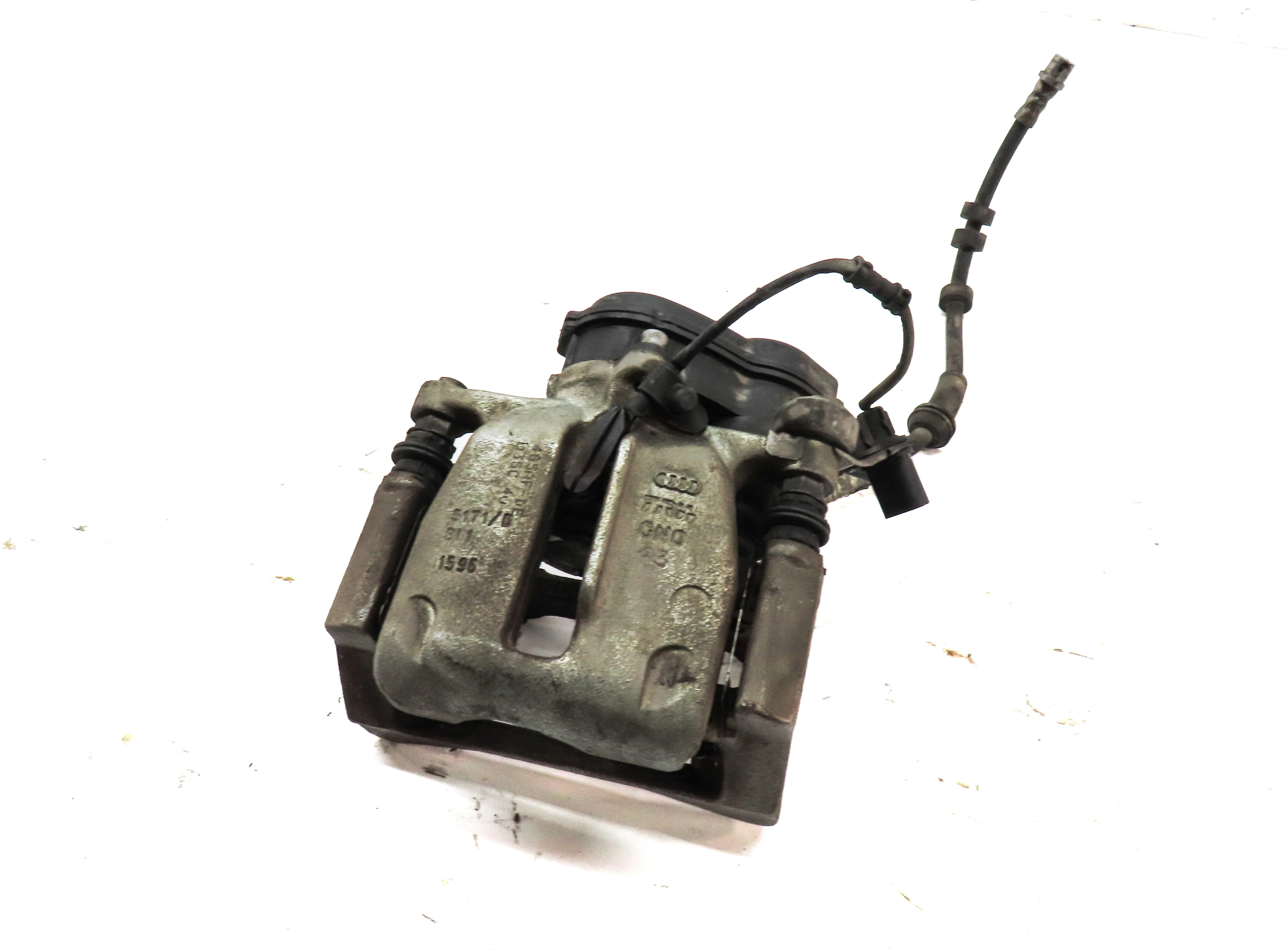 2012-2017 AUDI A6 A7 (C7) LEFT DRIVER REAR DISC BRAKE CALIPER (330mm ROTOR) — exact item pictured